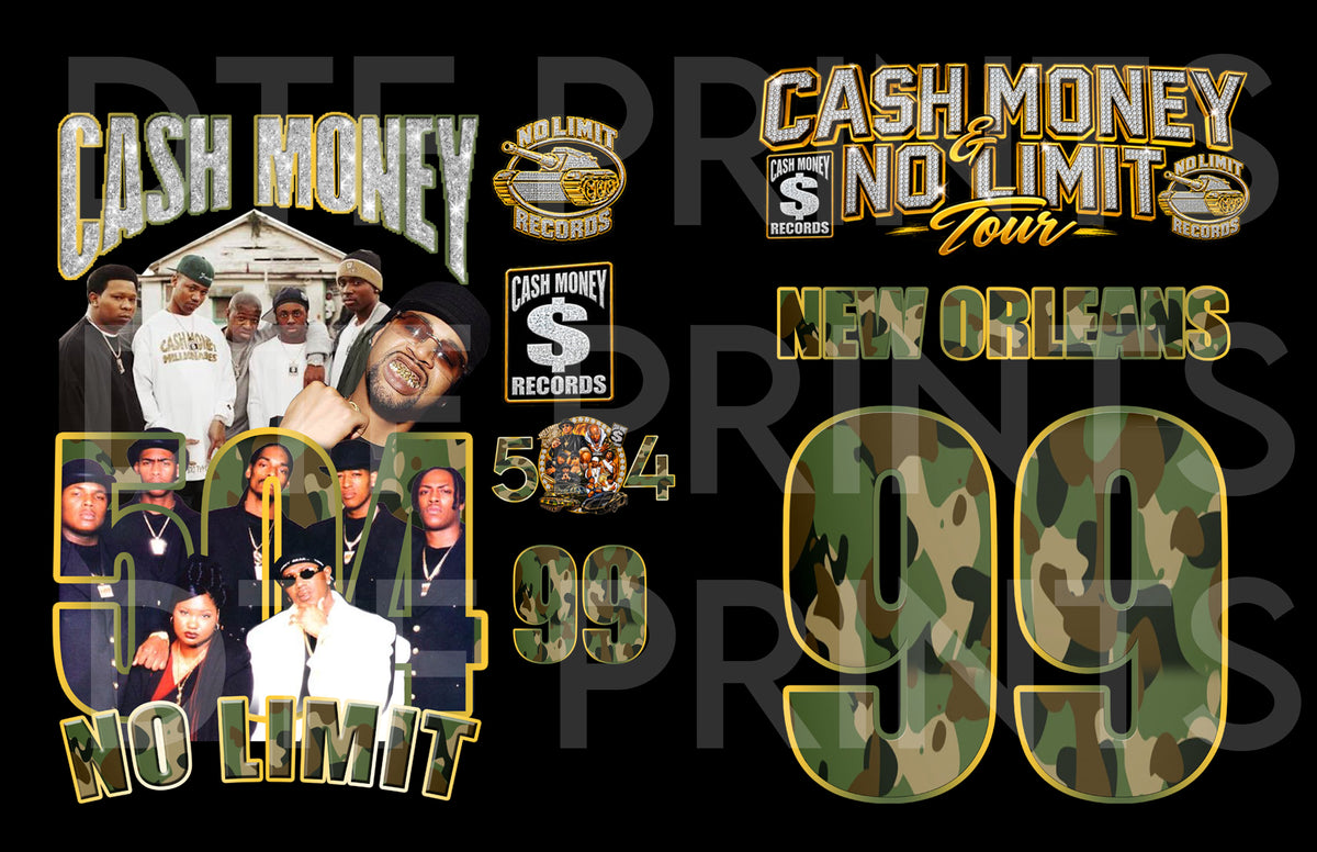 Cash Money  No Limit DTF Sheets Package Camo